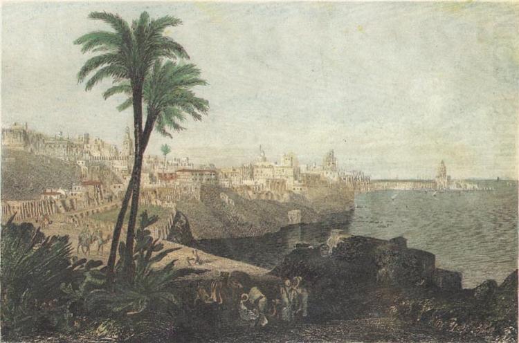 Algiers(General view) Engraving, Henri Rousseau